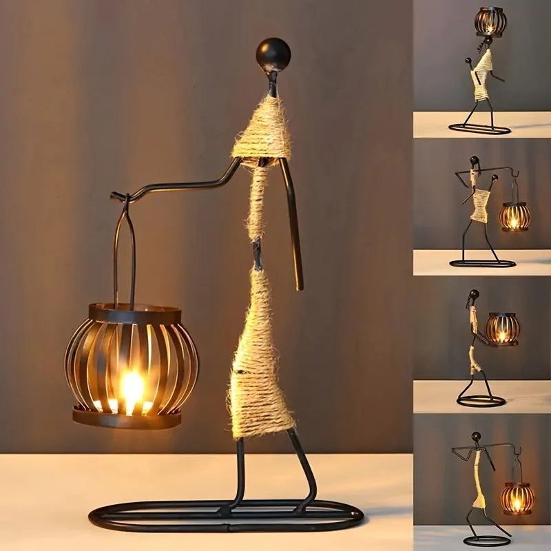 Metal Candlestick Figurine – Nordic Home Decor