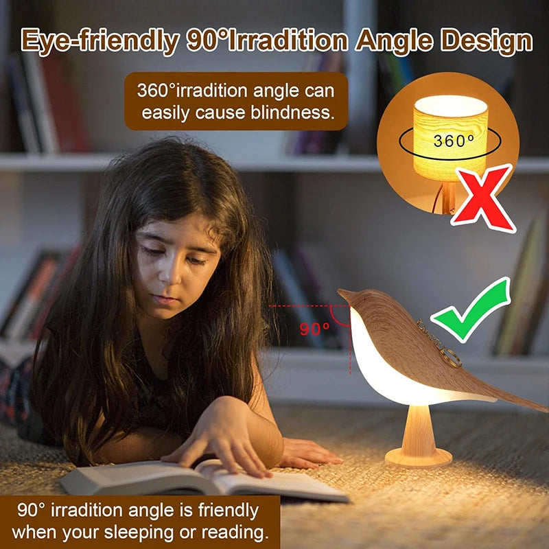 3-Color Wooden Bird Night Lamp