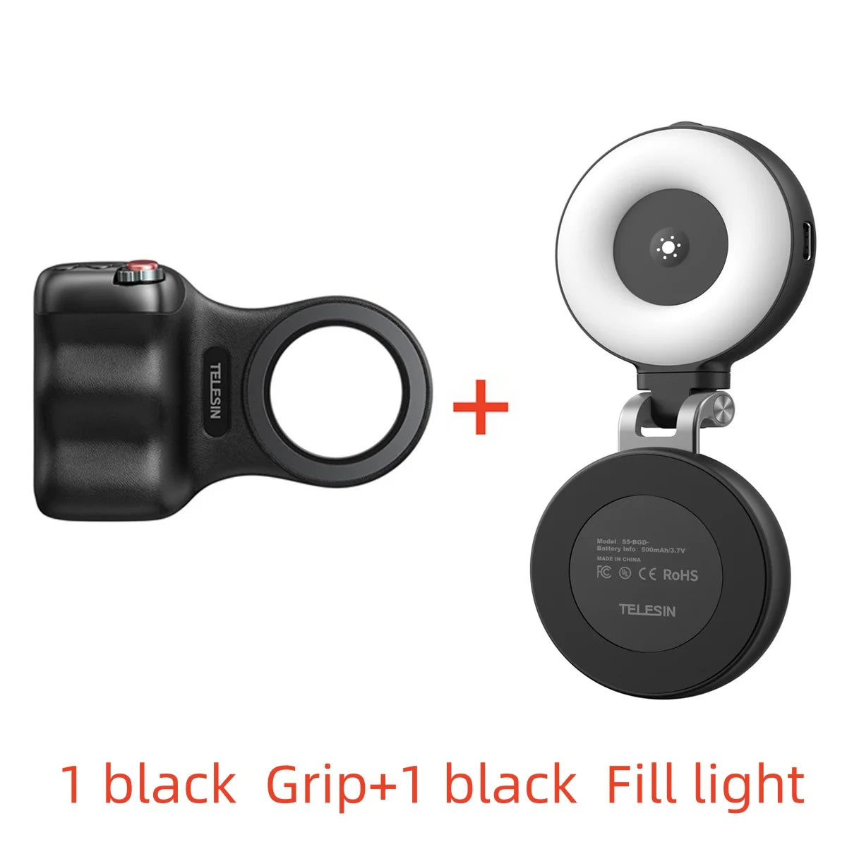 TELESIN Magnetic Camera Hand Grip – Phone Holder with Remote