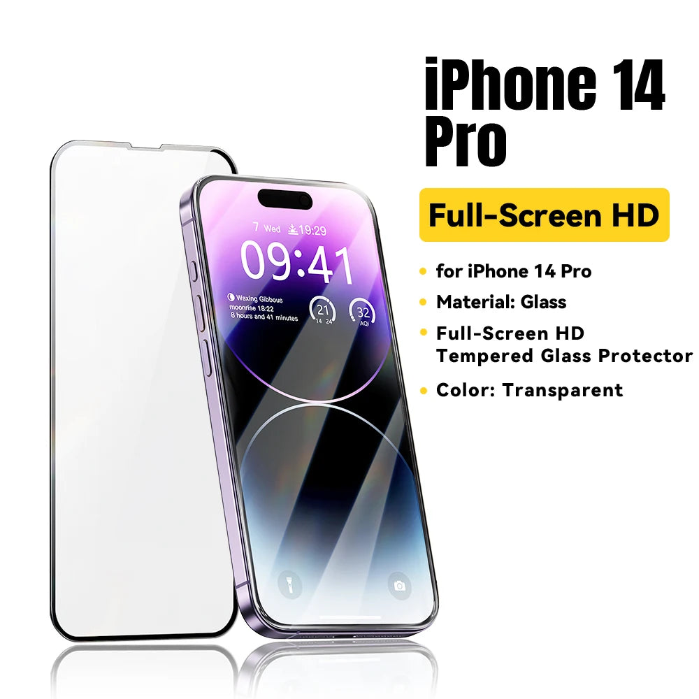 Essager Screen Protector for iPhone 15 14 13 Pro Max Ultra Slim Dustproof Full Tempered Glass Protection For iPhone 15 Pro Plus