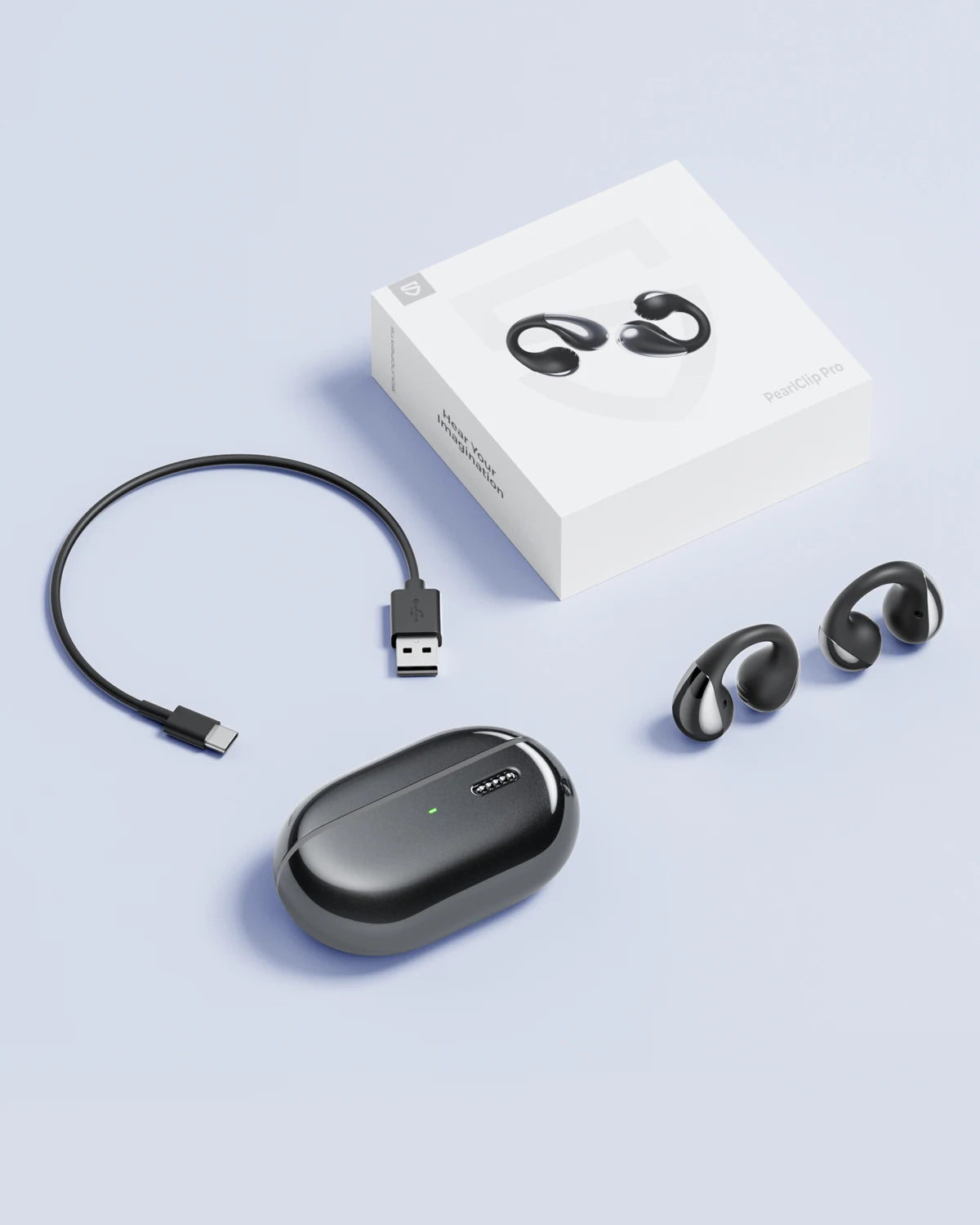 SOUNDPEATS PearlClip Pro Open-Ear Wireless Earbuds – Bluetooth 5.4, AI ENC Calls & IPX5