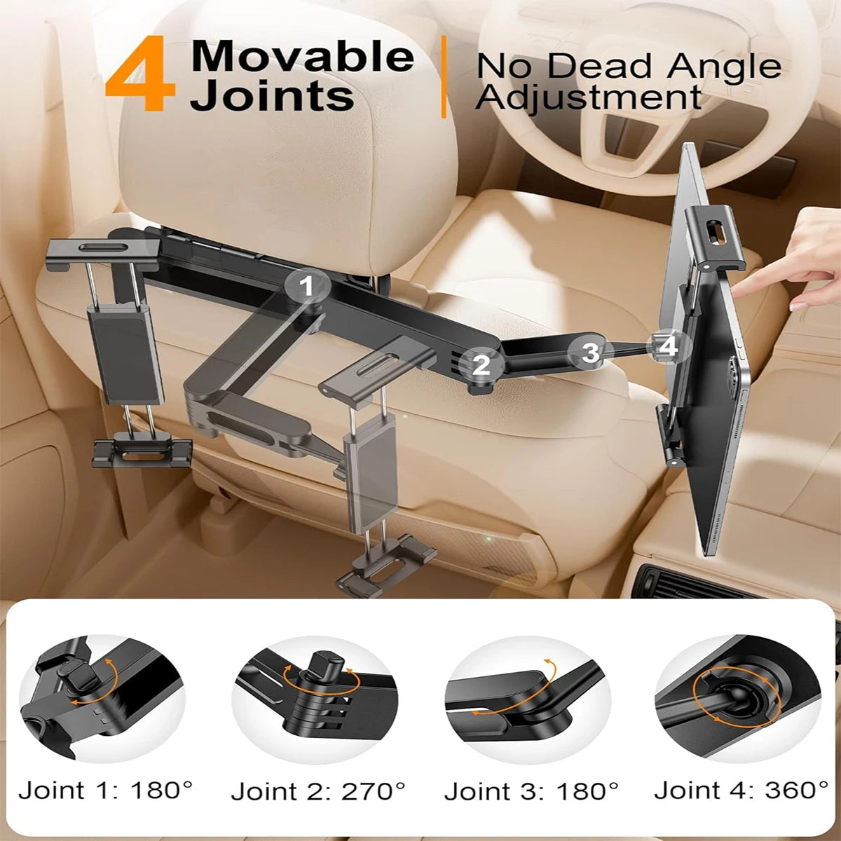 Car Headrest Tablet Holder – iPad & Universal Devices