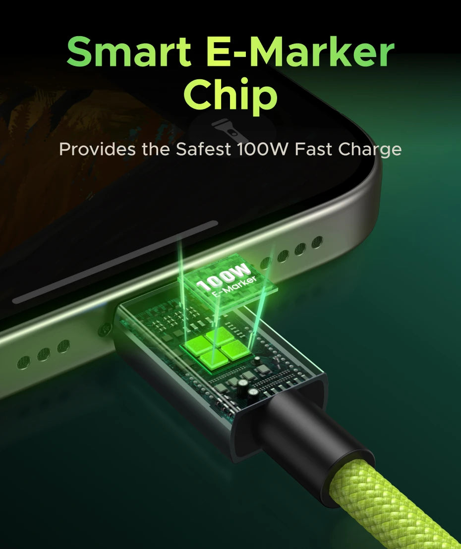 UGREEN Genshin Impact USB-C Cable – 100W Fast Charge for iPhone & Samsung