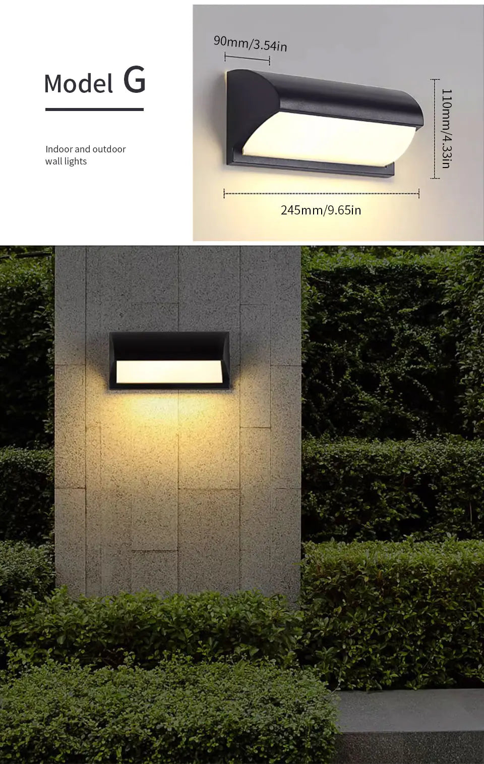 Outdoor Wall Light – Modern LED, AC110-220V, Sensor
