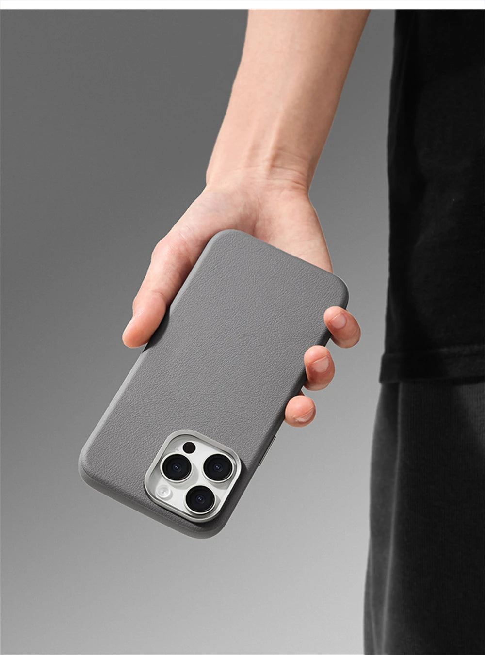 Luxury Business Metal Camera PU Leather Magnetic Case for iPhone 15–17 Series – MagSafe Wireless Protective Cover