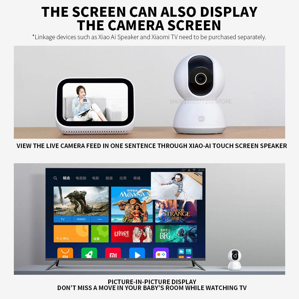 Xiaomi Mi PTZ Security Camera – 3MP, 360° View, AI Detection, Night Vision