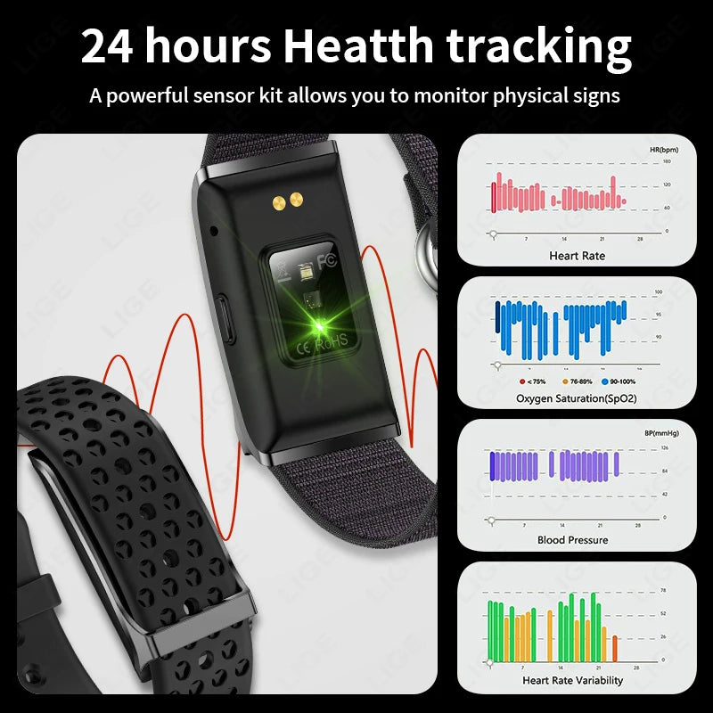 LIGE Smart Watch – Waterproof Fitness Tracker