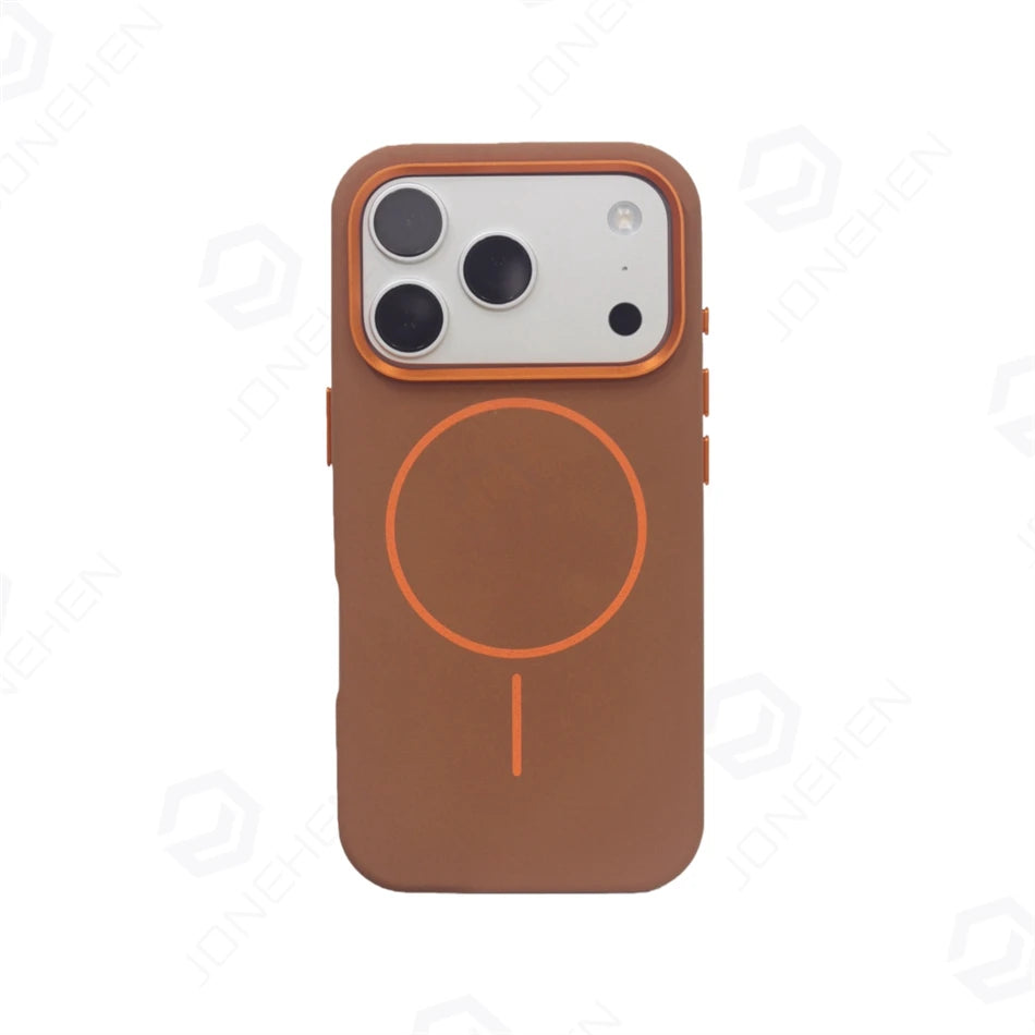 Business Matte Magnetic MagSafe Leather Case for iPhone 15–17 Series & 17 Air