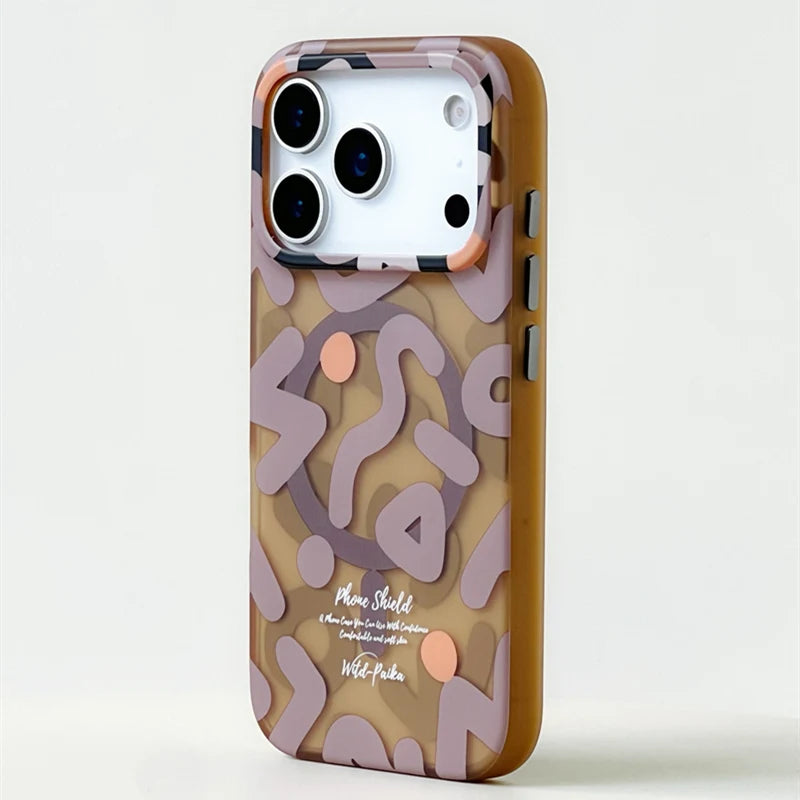Geometric Graffiti MagSafe iPhone Case – Shockproof
