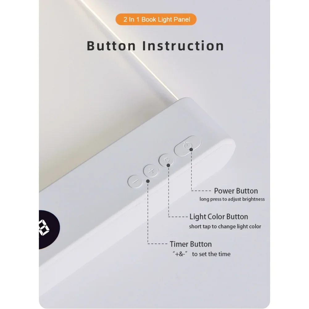 Rechargeable LED Book Lamp – Smart Night Light for Students