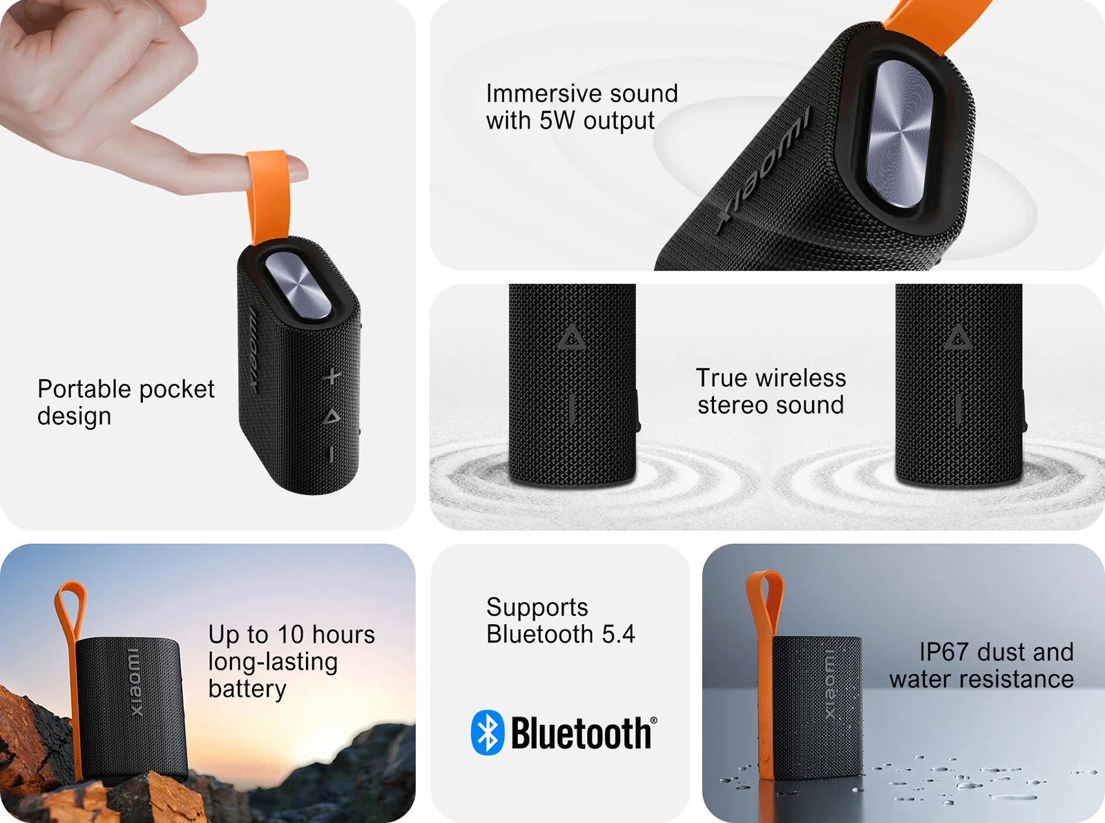 Xiaomi Portable TWS Speaker – IP67, 1000mAh, 10H Playback