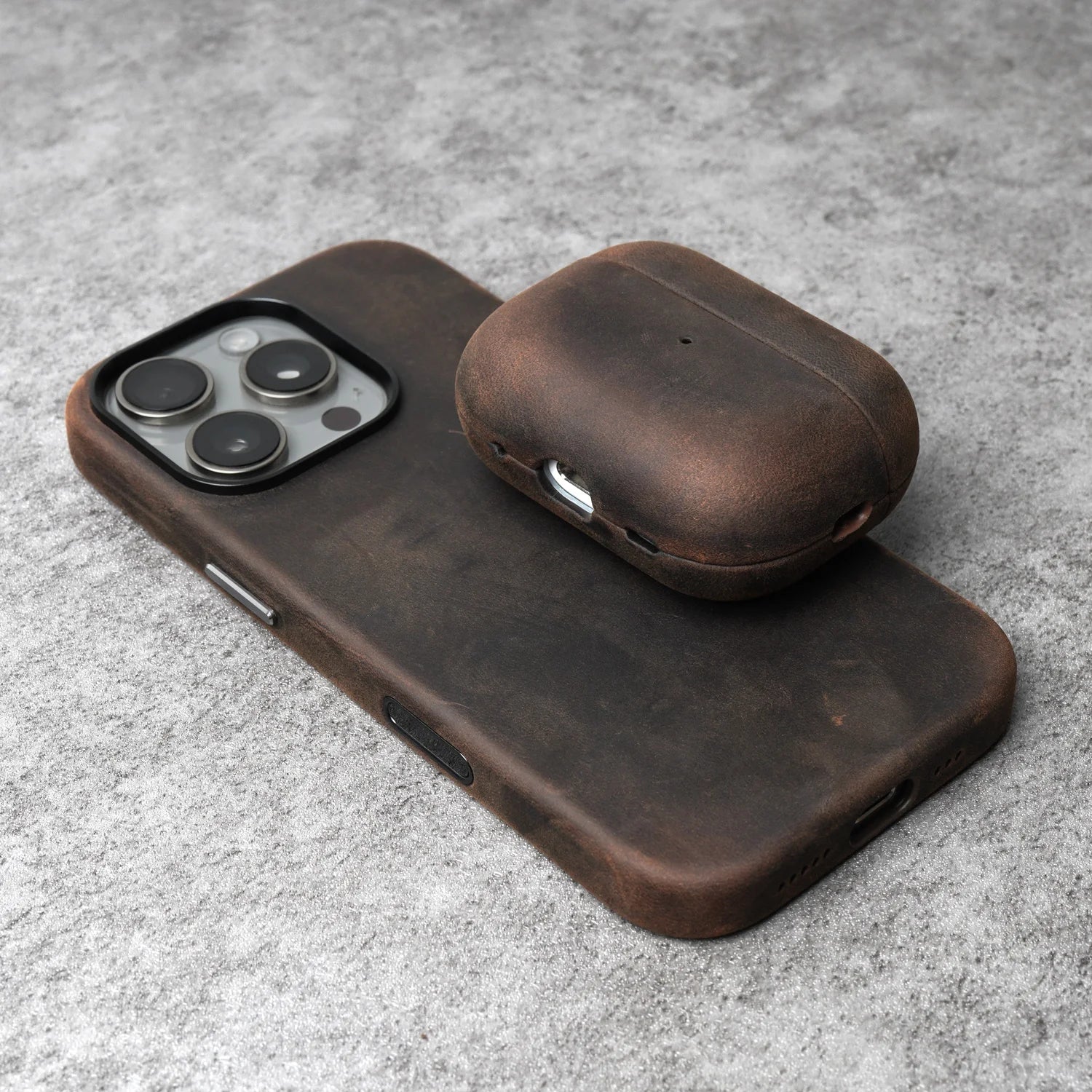 YMW Italian Crazy Horse Genuine Leather MagSafe Case for iPhone 15–17 Series