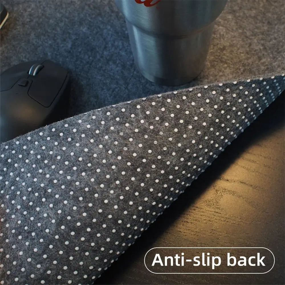 Gaming & Office Desk Mat – Wool Felt, Non-Slip, Large Keyboard Mouse Pad