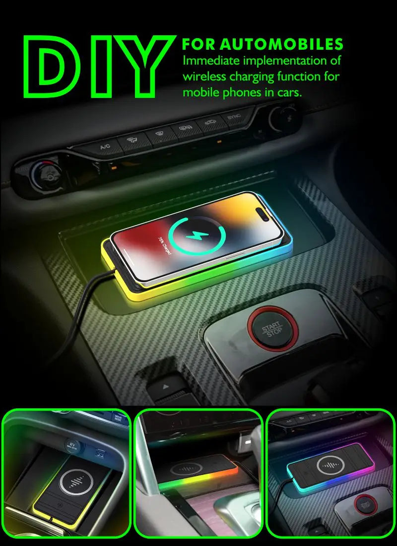 Silicone Car Wireless Charger – 15W, Non-Slip Pad