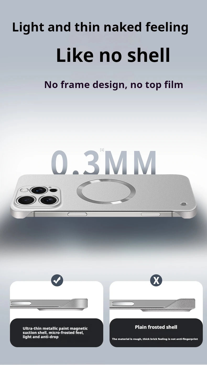 Ultra Slim Metallic Magsafe iPhone Case – Cooling Hard Cover
