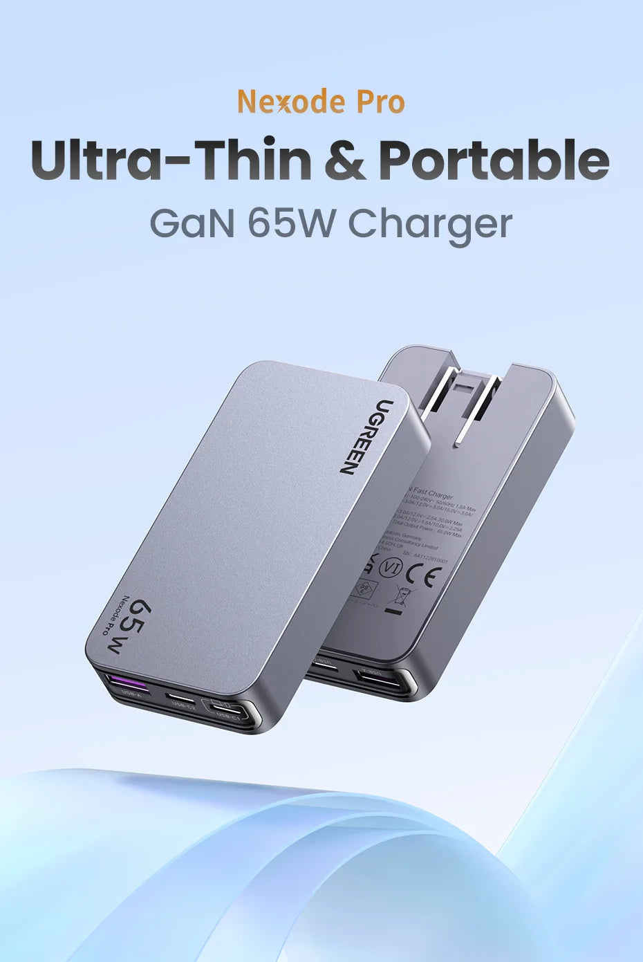 UGREEN 65W GaN Fast Charger for Phone & Laptop