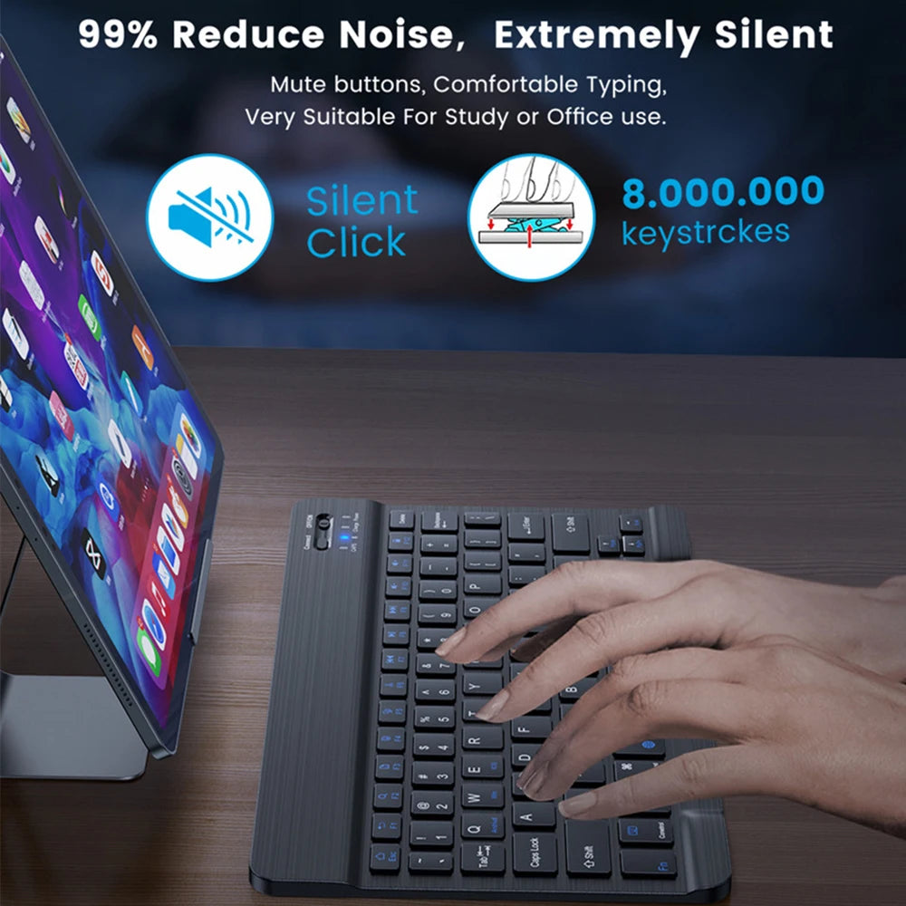 Wireless Keyboard Mouse Combo – iPad, Android, Windows Tablet, Multi-Language