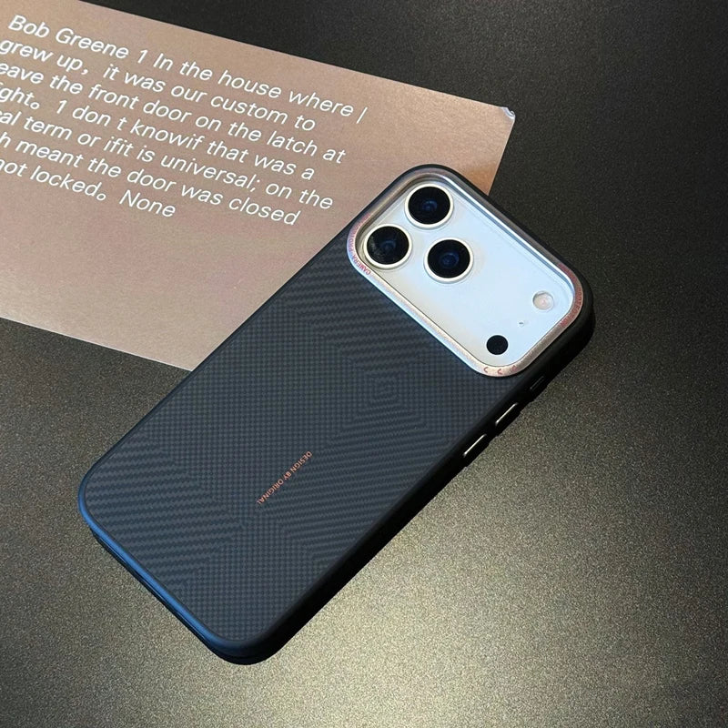 MagSafe iPhone Case – Carbon Fiber Texture, Wireless Charging