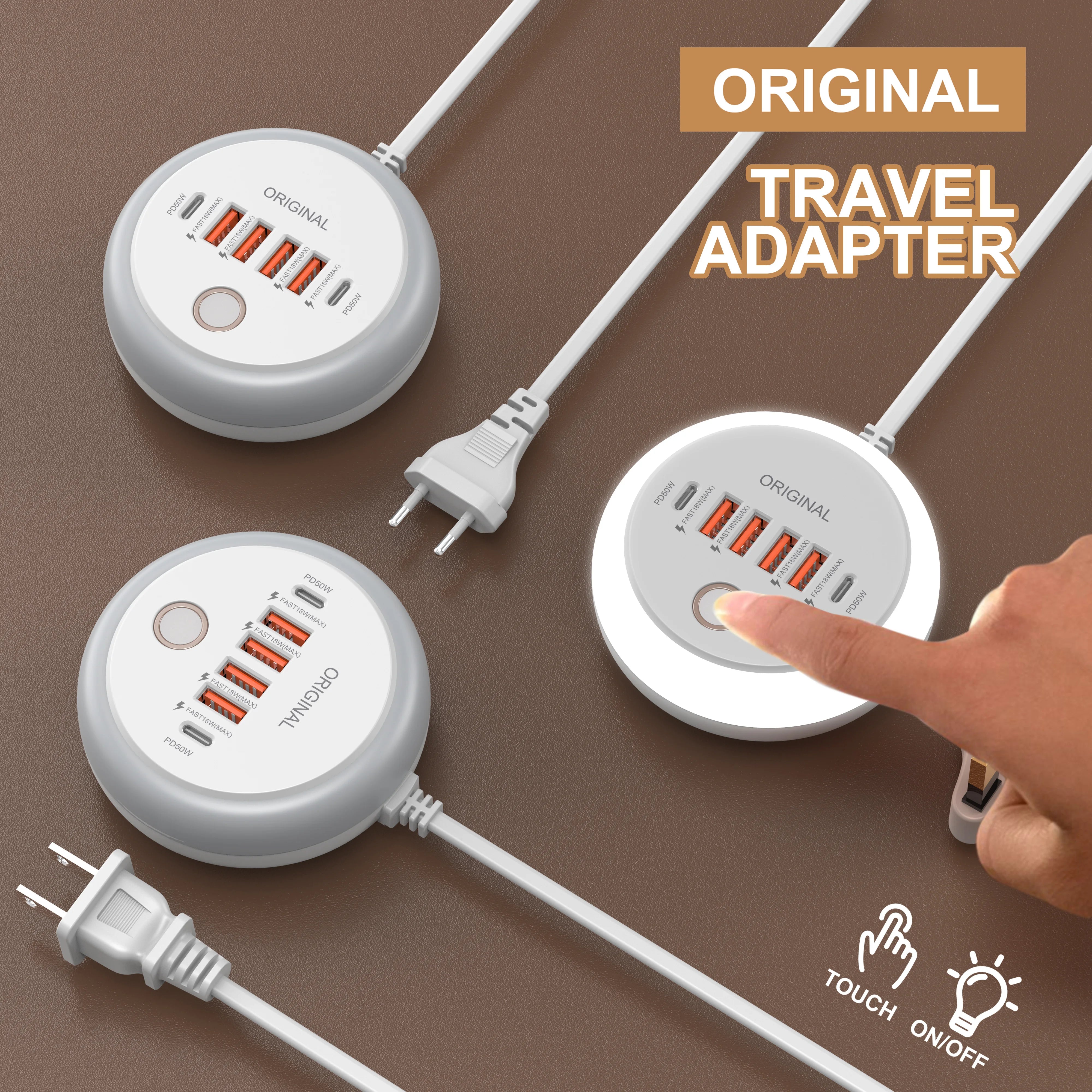 50W USB Multi-Port Charger – Quick Charge for Phones
