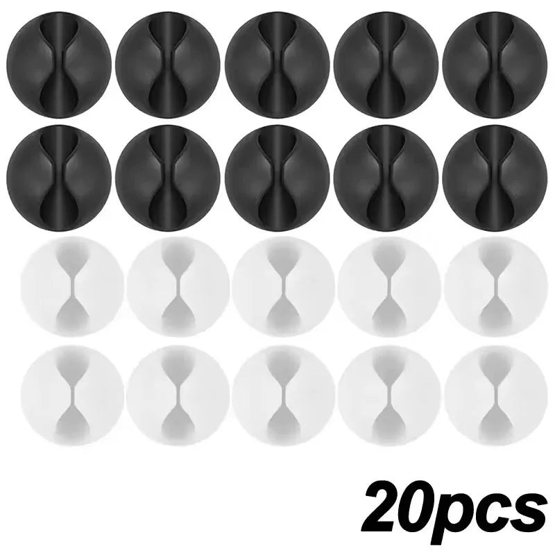 Mini Cable Clips – USB Wire Holder for Desk, Car & Home