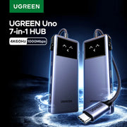 UGREEN Laptop USB-C Hub – 4K HDMI, Gigabit Ethernet, Fast Charging PD