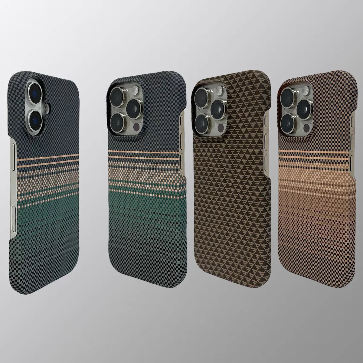 Frameless Carbon Fiber Starry Sky Magnetic Case – iPhone 15–17 Series