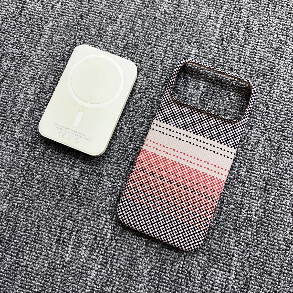 Frameless Carbon Fiber Starry Sky Magnetic Case – iPhone 15–17 Series