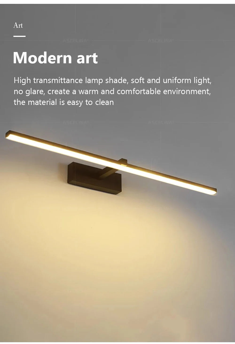 Indoor LED Wall Light – Mirror Decor, 60–100cm