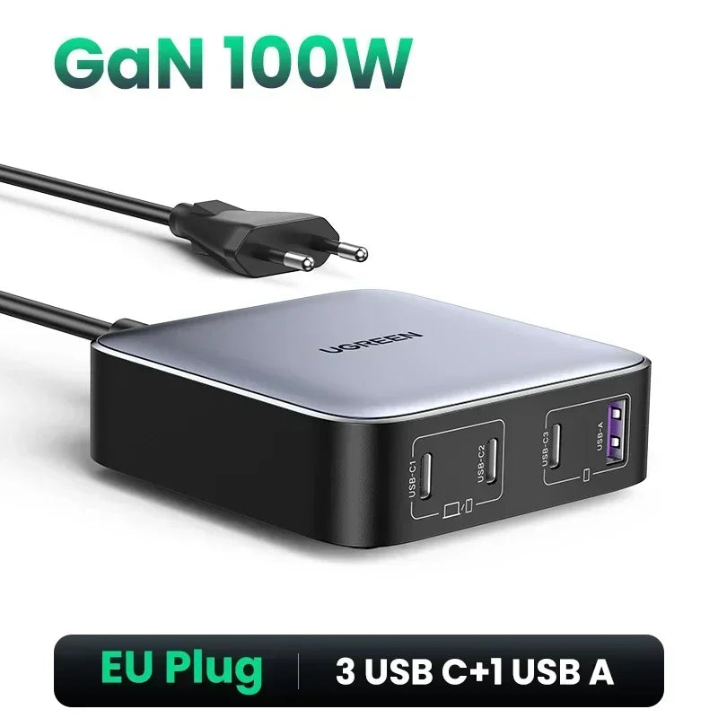 UGREEN 5-in-1 GaN Charger – 65W/100W Fast Charge