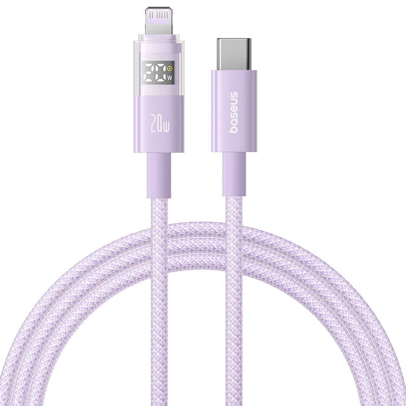 Baseus 20W USB-C Cable for iPhone & iPad – Fast Charge with LED Display