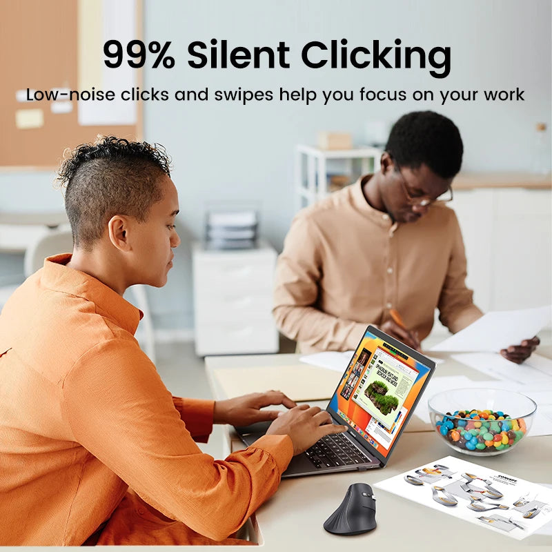 UGREEN Bluetooth & 2.4G Vertical Mouse for PC & MacBook