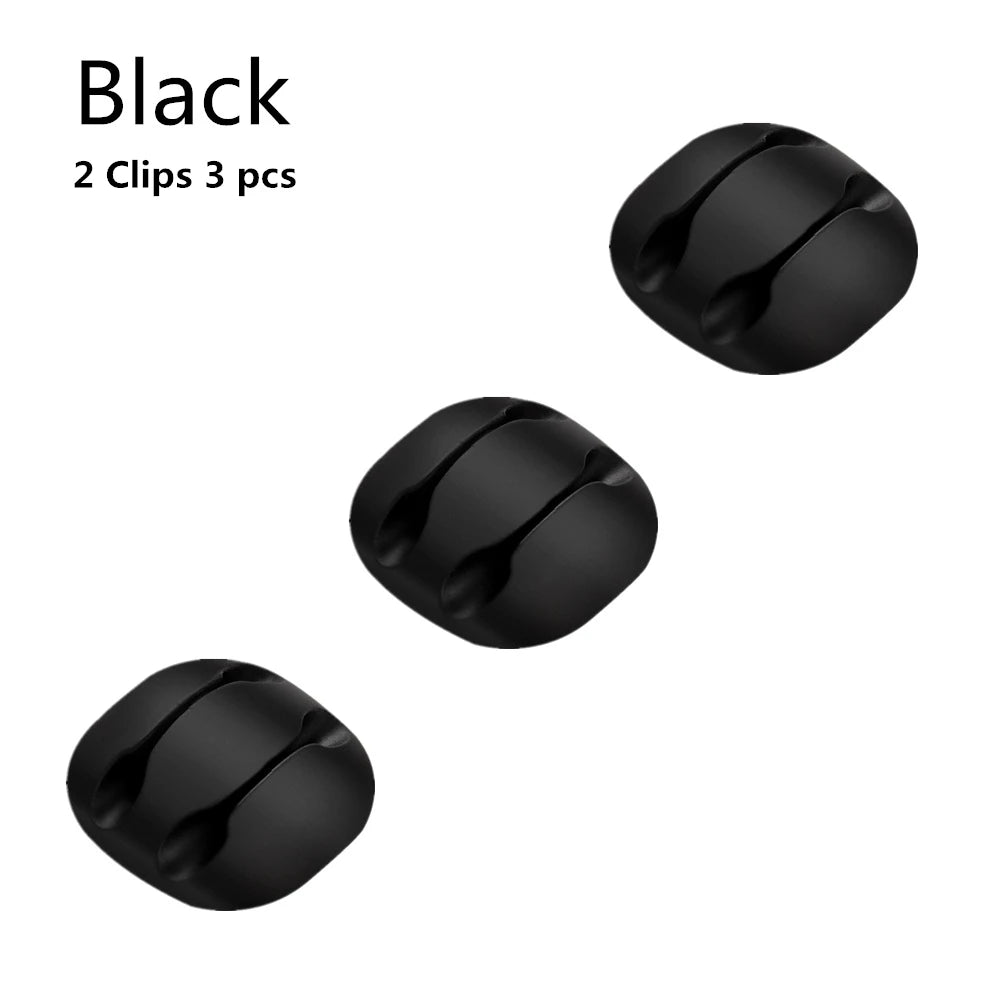 Silicone USB Cable Organizer Clip – Adhesive Cord Holder for Desk & Home