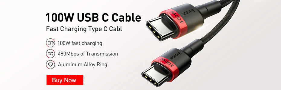 Baseus 240W USB-C Supercharge Cable – Fast Charging for iPhone & MacBook