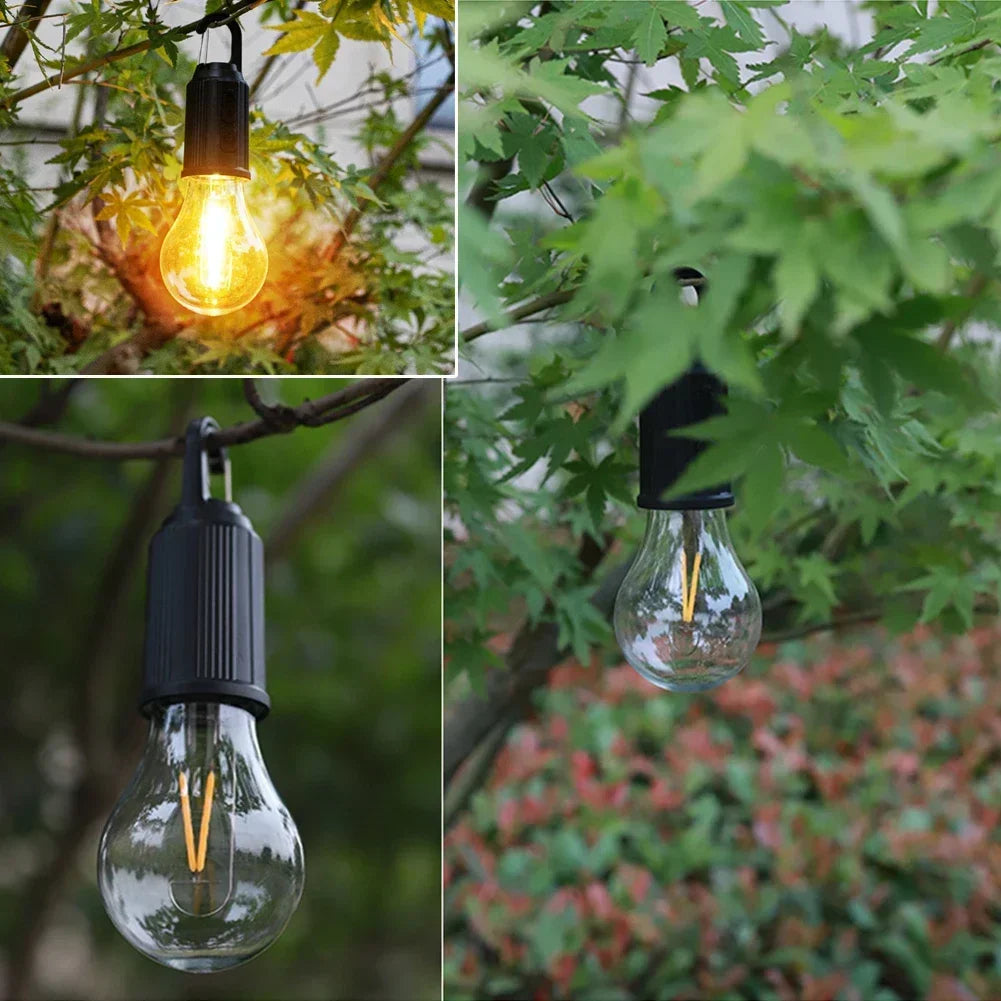 Outdoor USB Rechargeable LED Lamp Bulbs High Brightness Emergency Light Hook Up Camping Fishing Portable Lantern Night Lights
