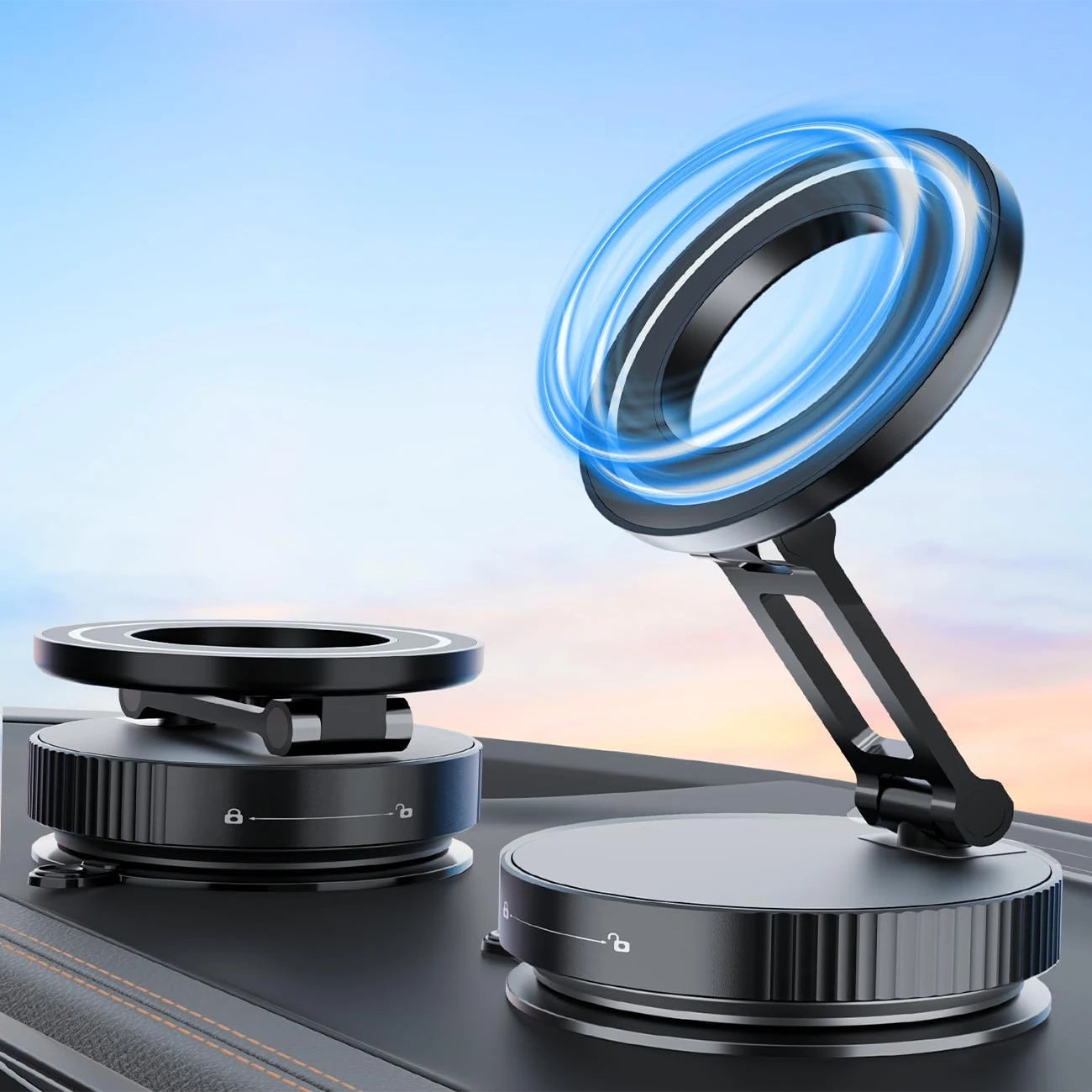 Foldable Magnetic Phone Holder – 360° Rotation