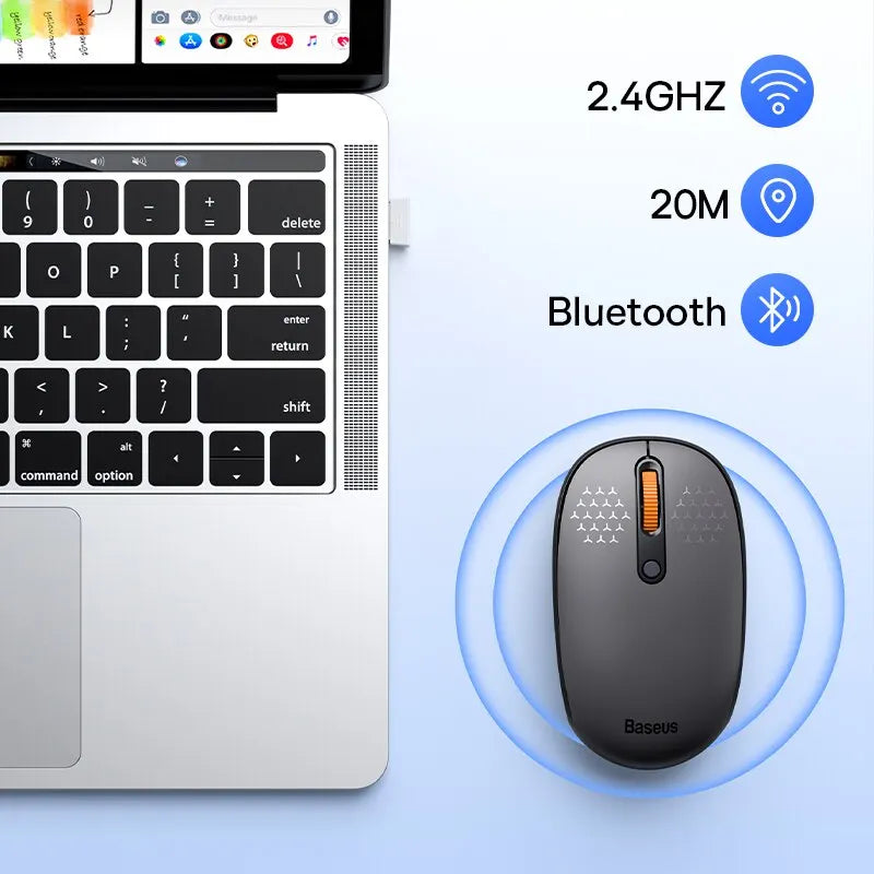 Baseus F01B Wireless Bluetooth Mouse – Silent 1600 DPI