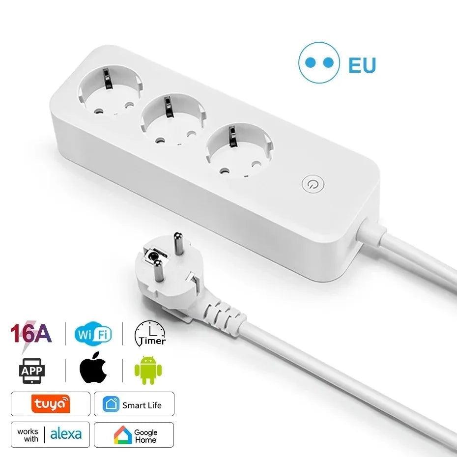 Zigbee Smart Power Strip – 1- 4 AC Outlets & 4 USB Charging Ports