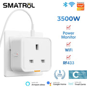 Tuya WiFi Smart Plug UK – RF433, Type-C, 16A, Timer & Voice Control