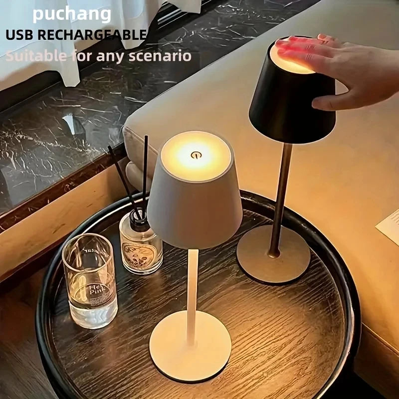 Rechargeable Desktop LED Lamp – Touch Control, Dimmable for Home & Hotel