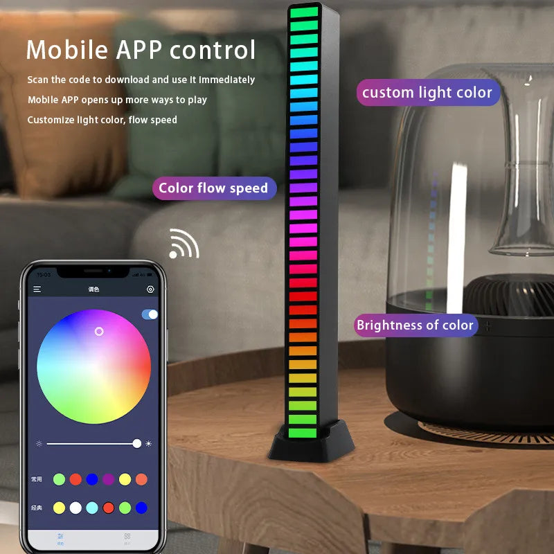 RGB LED Strip Desktop Light with Sound Control