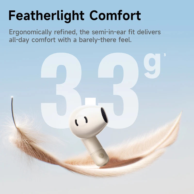 Baseus BS2 Lite True Wireless Earbuds – 40H Playtime, AI Clear Calls, Noise Canceling, IP55