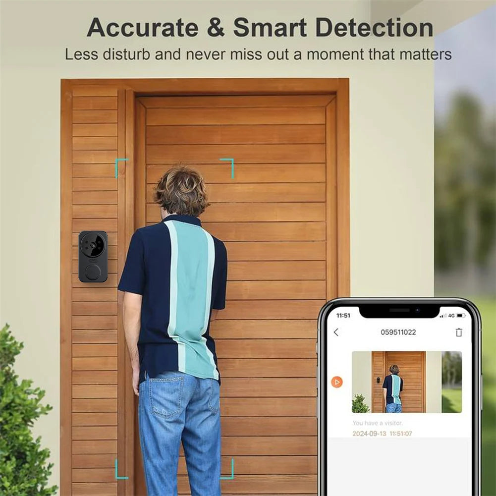 WiFi Smart Audio Doorbell – 2-Way Video Intercom for Home