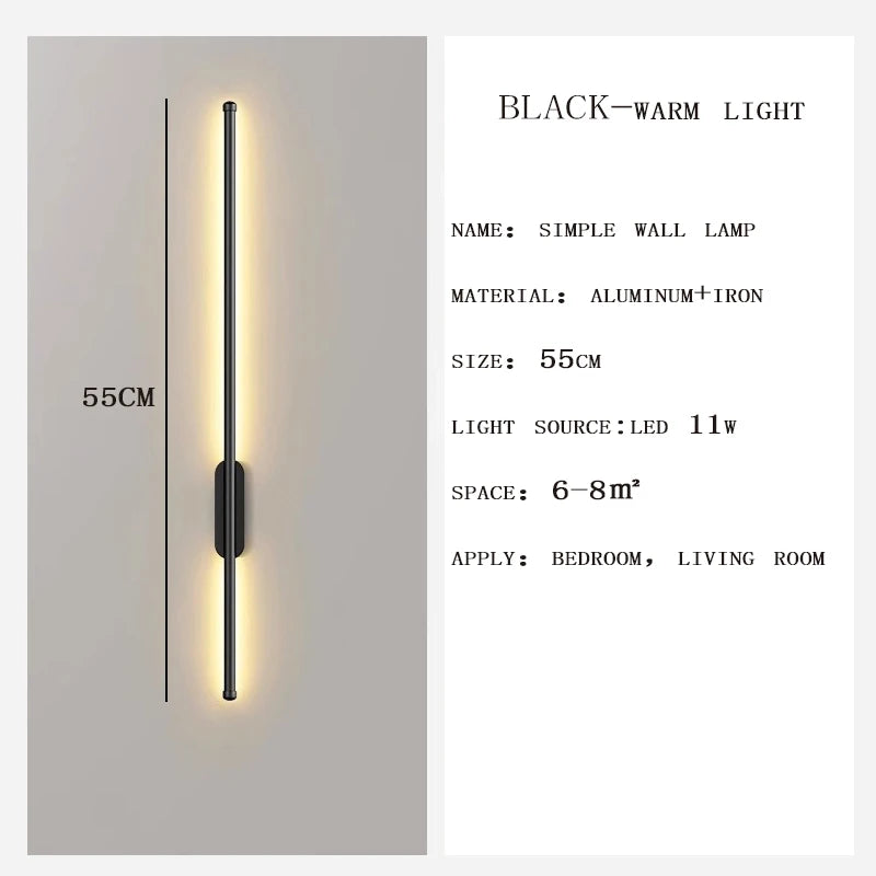Wall Lamp for Bedroom & Kitchen – Black Gold LED