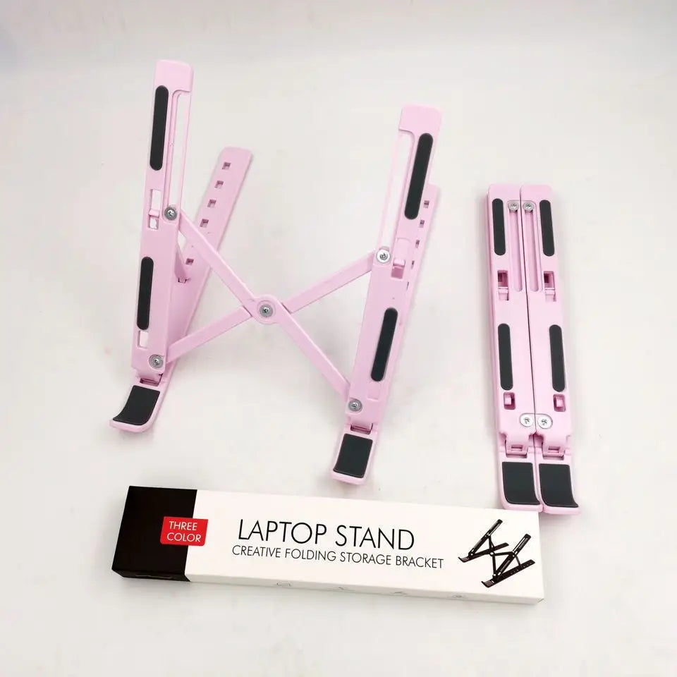 Portable Foldable Laptop Stand – Adjustable Height & Heat Dissipation