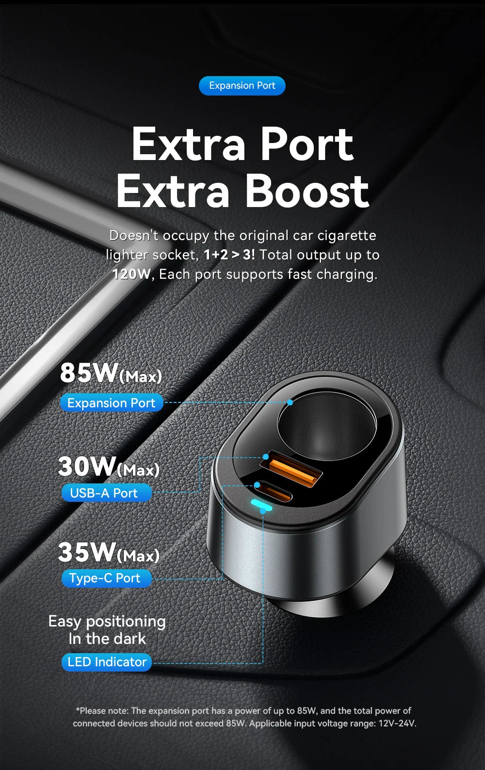 Essager 120W Car Charger Quick Charger Cigarette Lighter QC3.0 USB Type C Fast Charging in Car For iPhone 15 14 13 Xiaomi Laptop