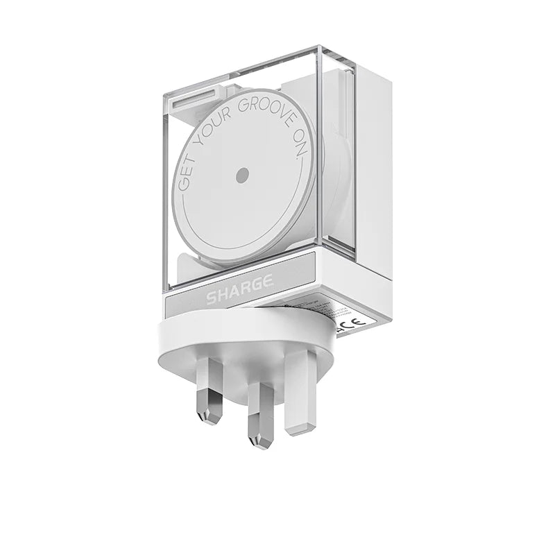 SHARGE Retractable 65W USB C Charger GaN Power 2 Devices PD Fast Charging for MacBook Pro/Air, iPhone 16,Pixel Book