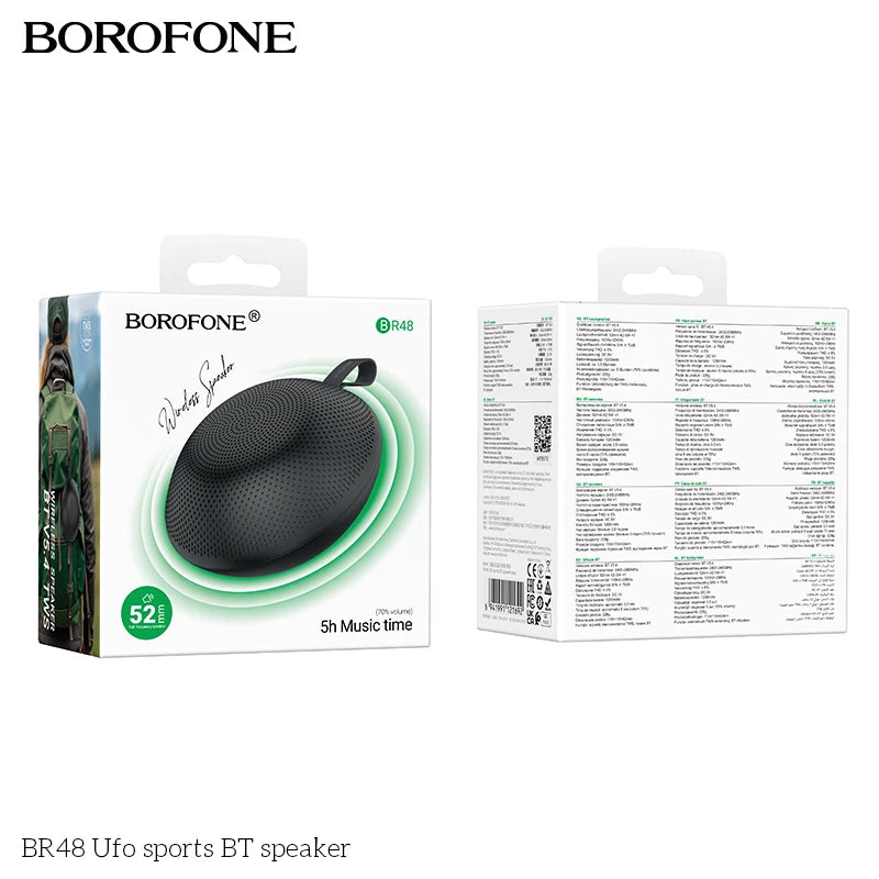 Wireless Mini Sports Speaker BOROFONE BR48 – Black