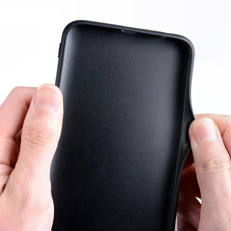 Vegan Faux Lychee Pebbled Leather Case for iPhone 15–17 Series – Soft Protective Cover