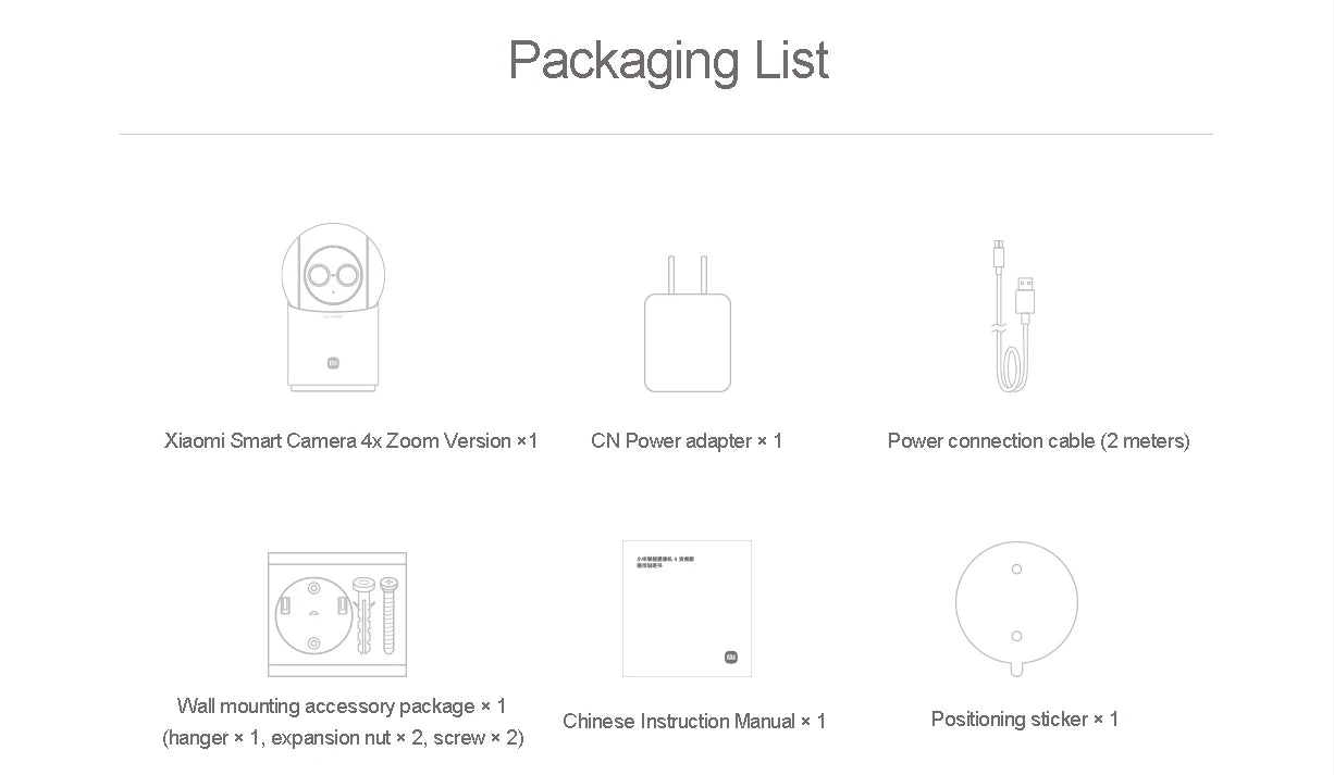 Xiaomi Smart Camera 4 9X Zoom Edition 8MP+5MP Dual Cameras f/1.6 ISP Large Aperture 4K Image Sensor AI Humanoid Pet Detection