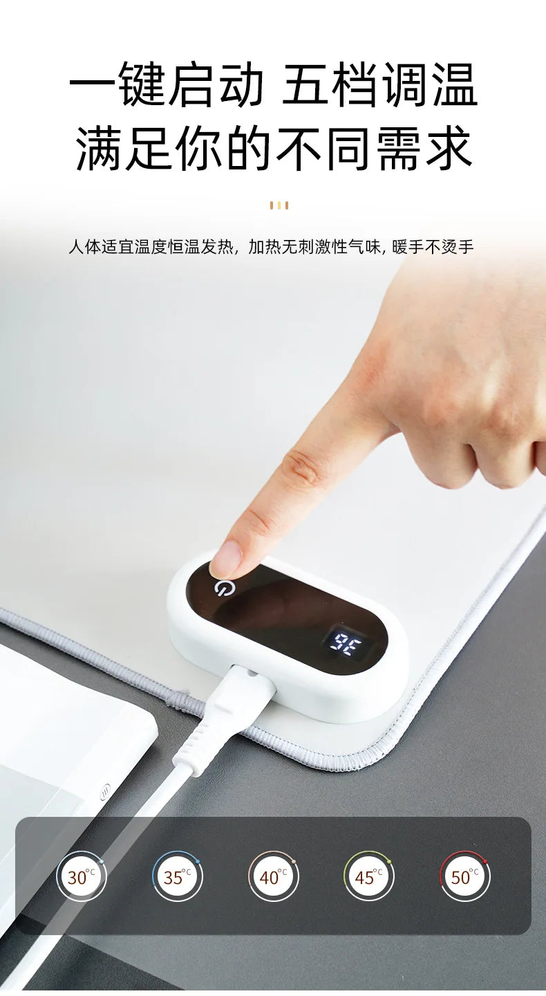 Youpin Smart Heated Mouse Pad – Desk Warmer for Office & Home, Waterproof